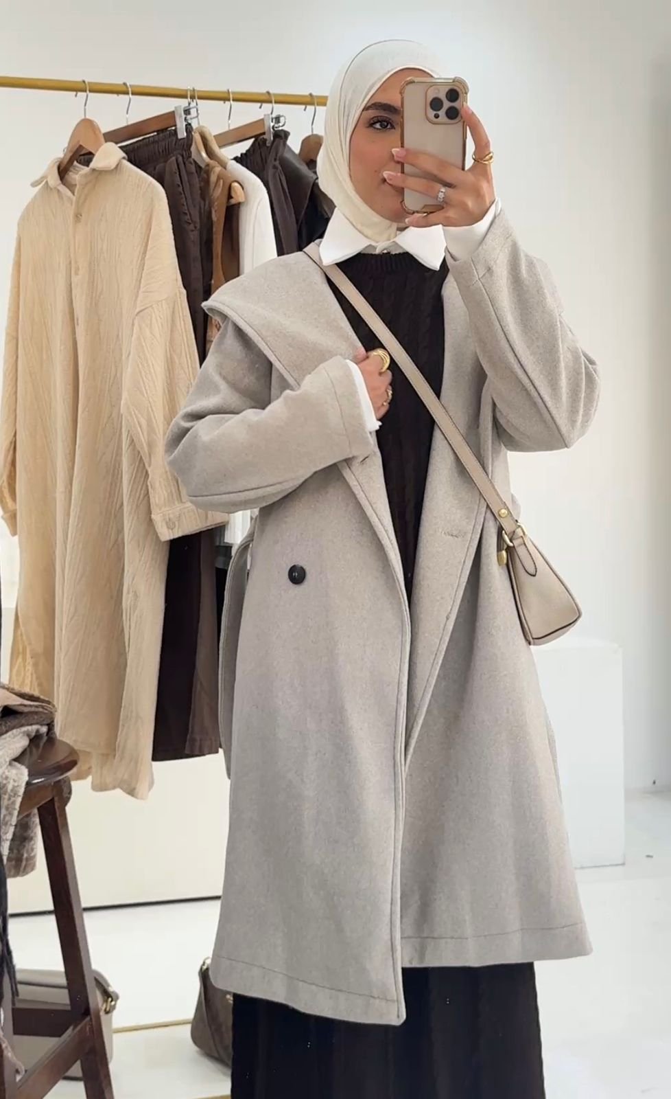 Hooded  Wool Coat - Amenaa