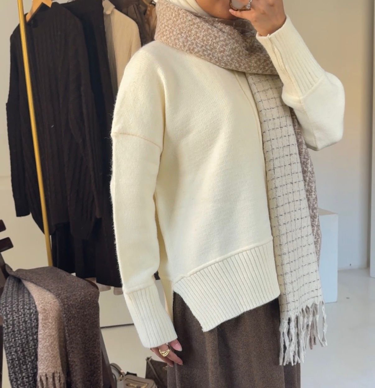 Knitted sweater - Black