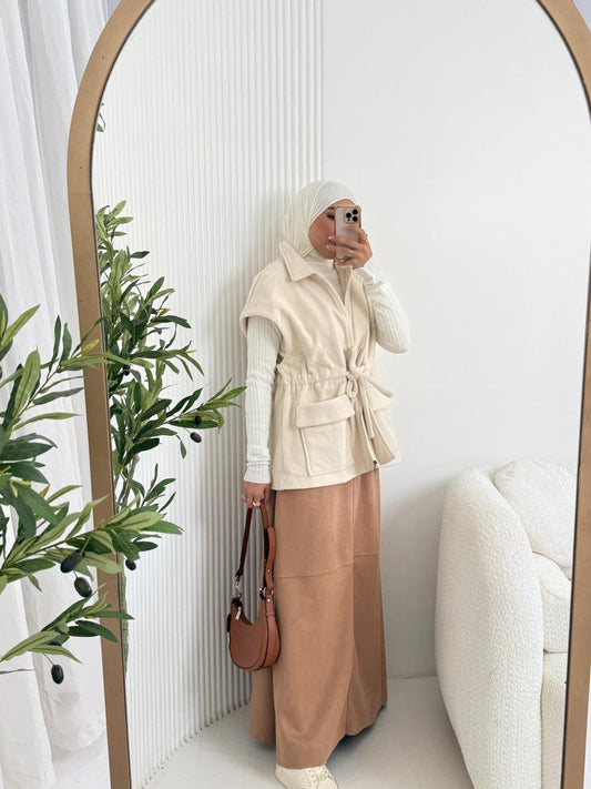 Chamois Vest - Beige