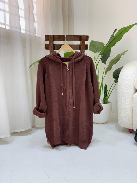 Knitted Jacket - Brown