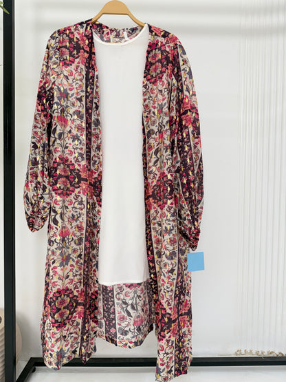 Navy Pink Printed Kimono 20/41/2