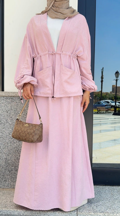 Amenaa modest skirt set featuring a long skirt and matching top, stylish and comfortable for everyday wear.