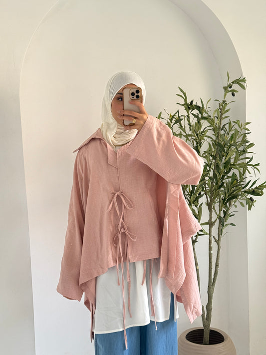 Amenaa Ribbons Shirt featuring colorful ribbon accents and a stylish fit, perfect for casual or semi-formal wear.