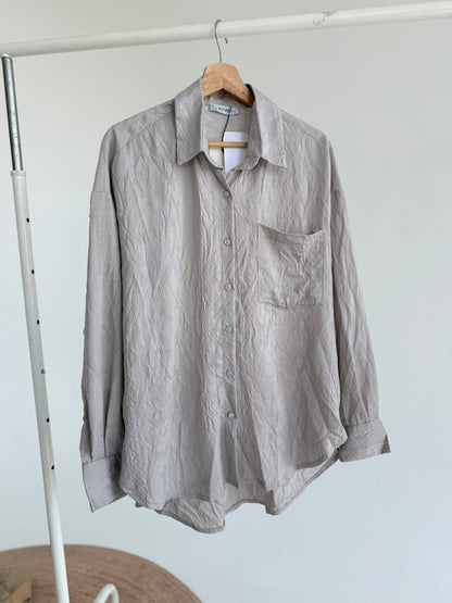 Textured Shirt - Grey - Amenaa