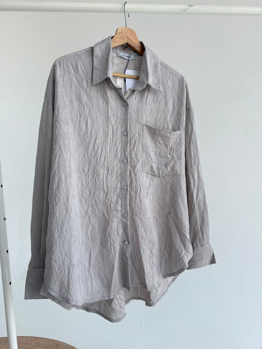 Textured Shirt - Grey - Amenaa