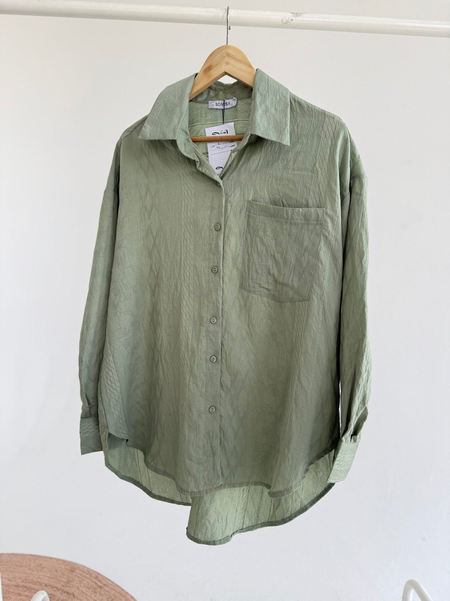 Textured Shirt - Mint - Amenaa