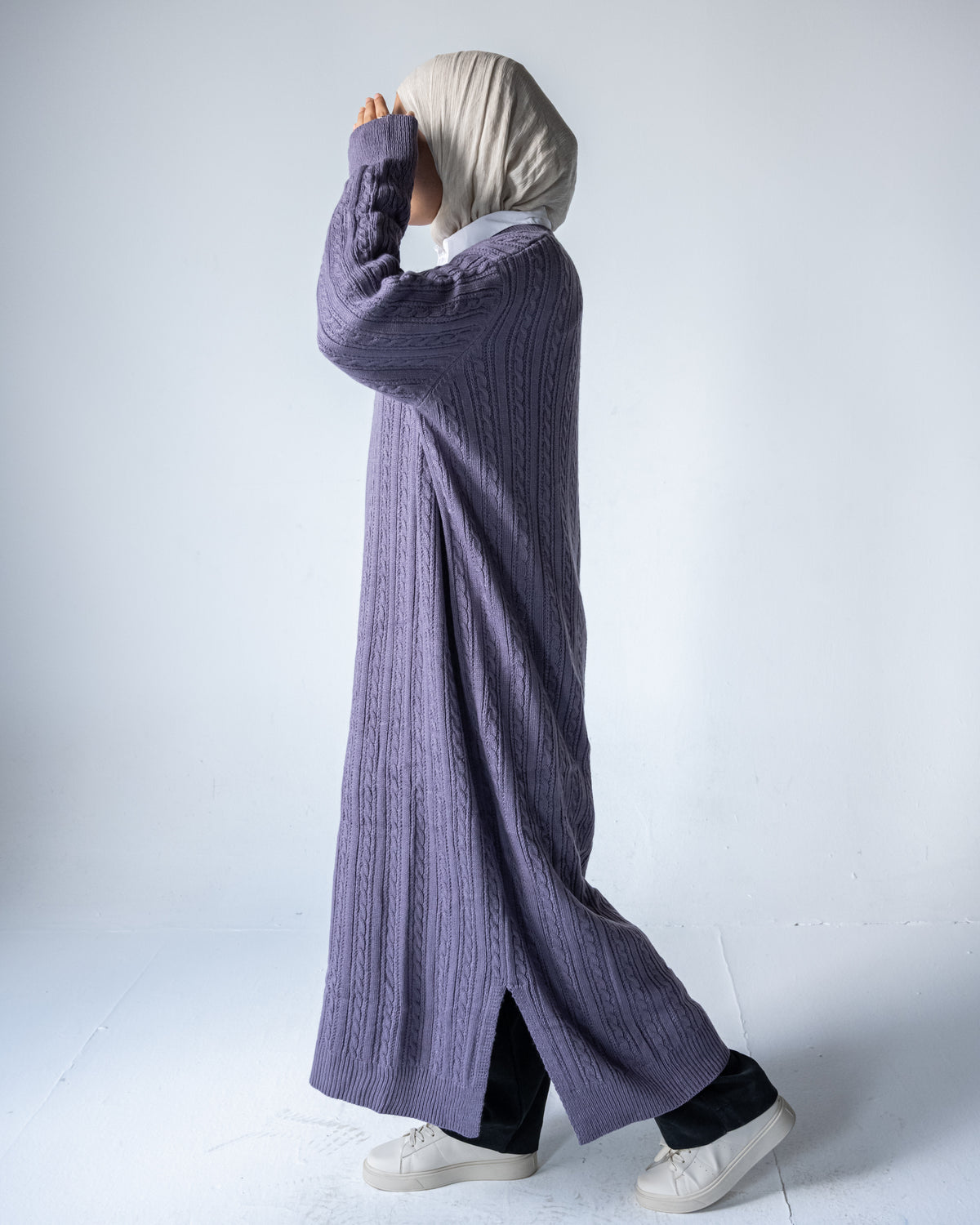 V-Neck Knitted Dress