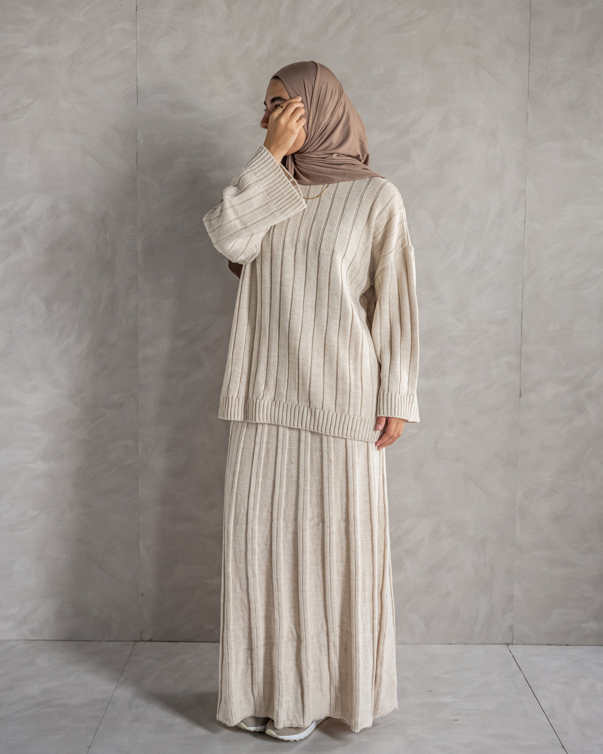 Knitted Skirt Set