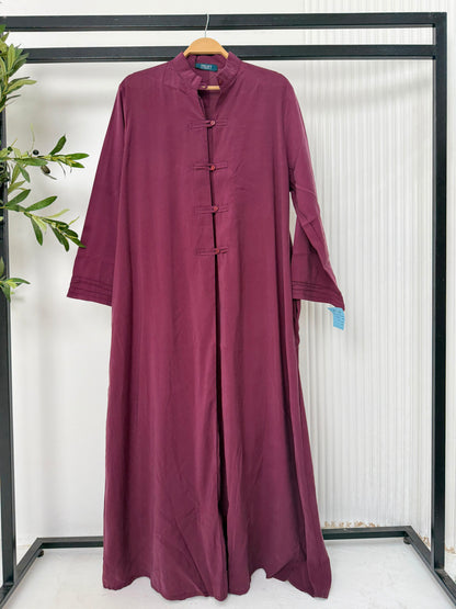 Amenaa modest Tencel dress featuring a flowing design, soft fabric, and elegant style perfect for casual or semi-formal wear.