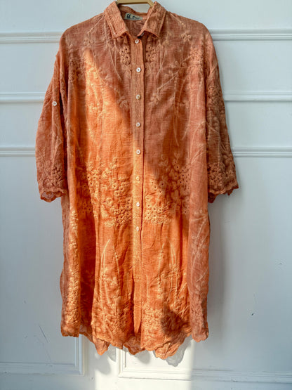 Embroidery shirt by Amenaa featuring detailed floral embroidery on lightweight fabric, casual and stylish for everyday wear.