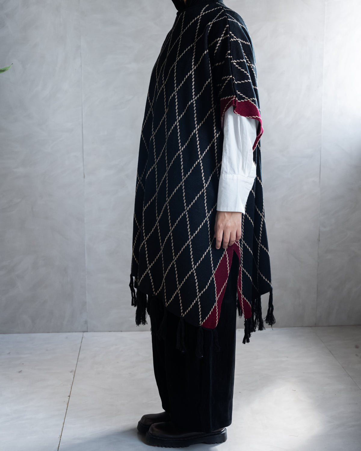 Fringe Knitted Poncho