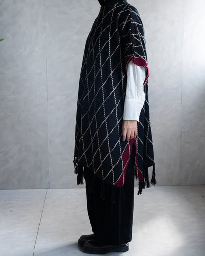 Fringe Knitted Poncho