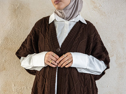 Knitted Poncho Set