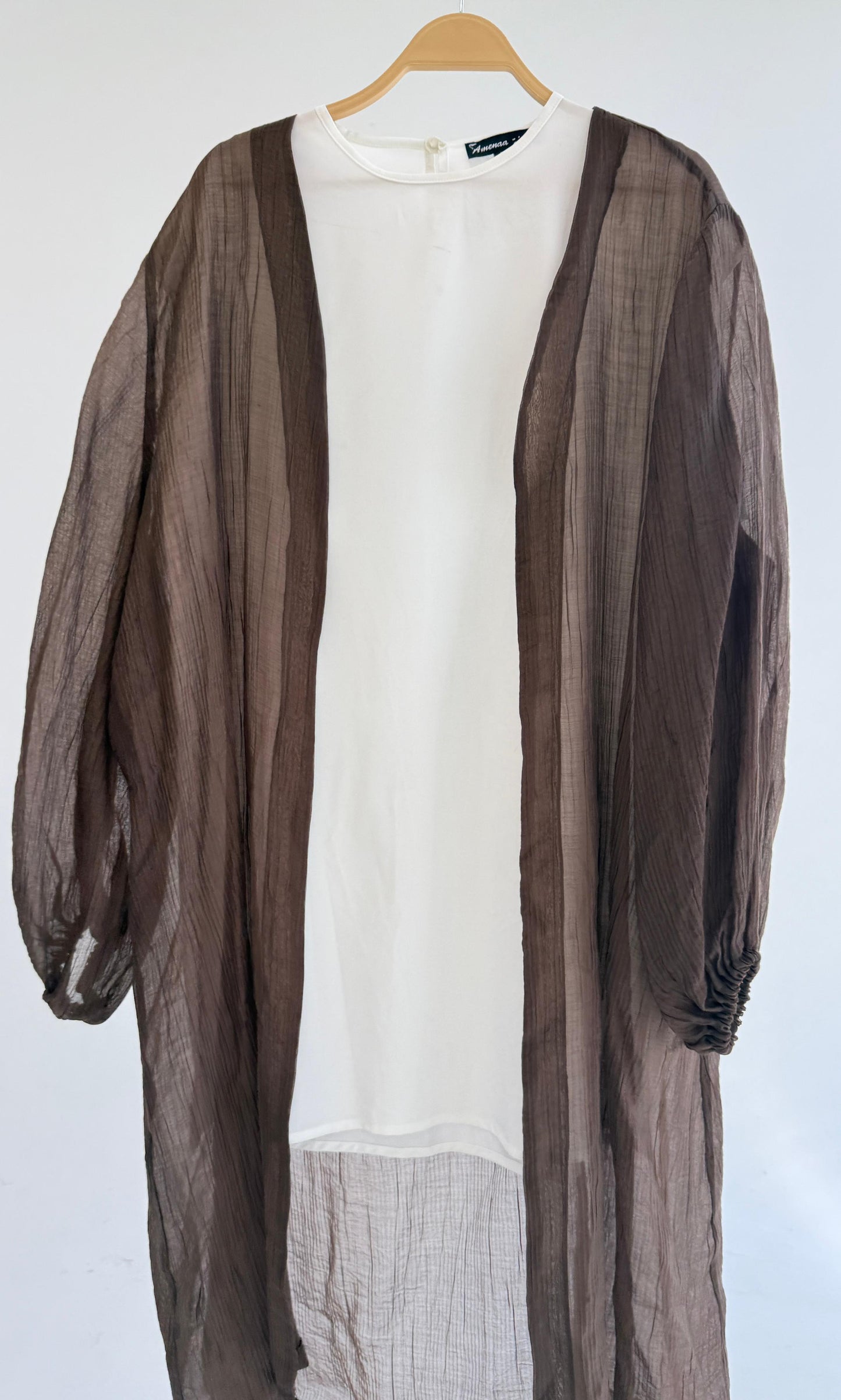Amenaa Crushed Kimono 20/41/10 with a relaxed fit, featuring soft fabric and stylish design, perfect for casual wear.