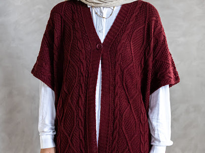 Knitted Poncho Set