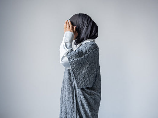 Knitted Poncho Set