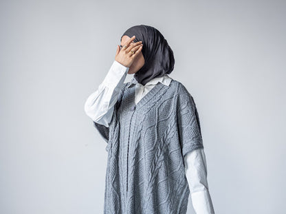 Knitted Poncho Set