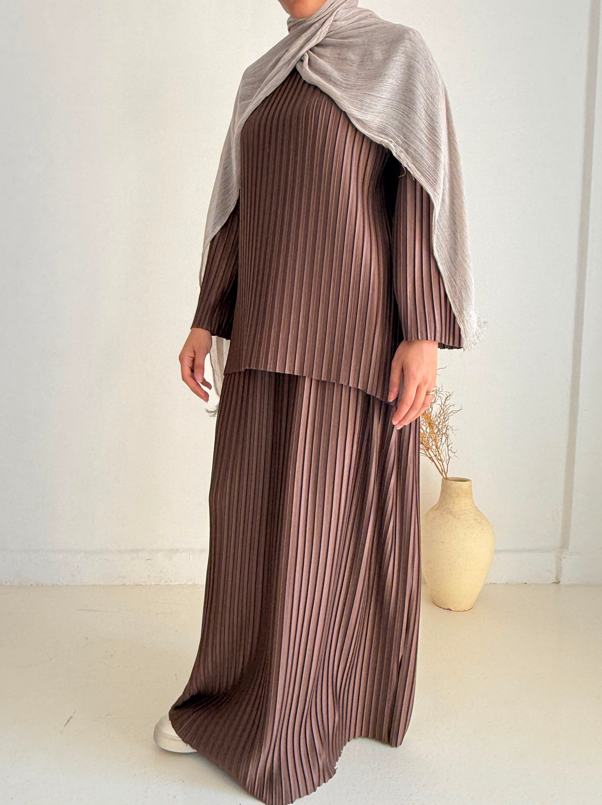 Pleated Skirt Set