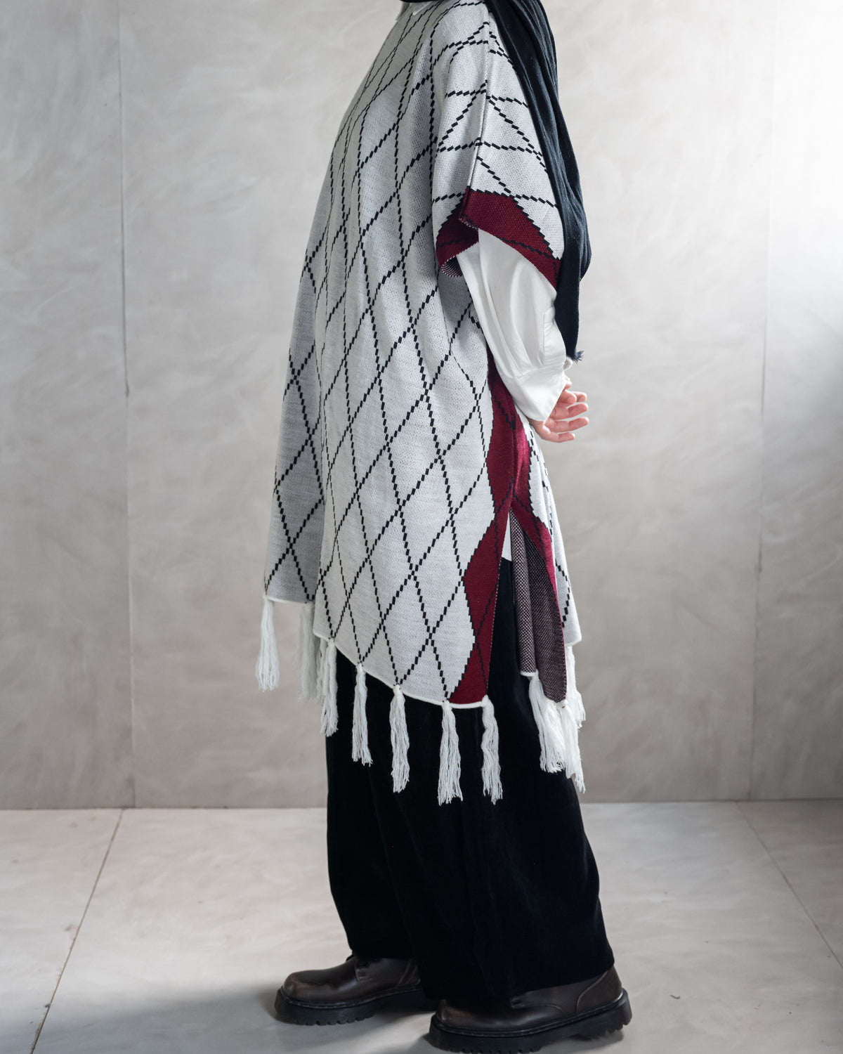 Fringe Knitted Poncho