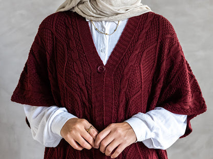 Knitted Poncho Set