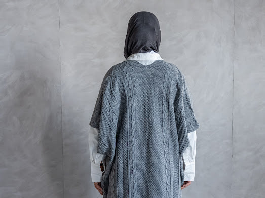 Knitted Poncho Set