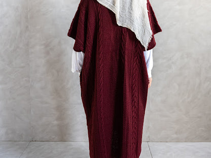 Knitted Poncho Set