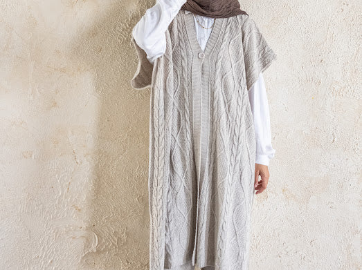 Knitted Poncho Set