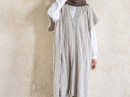 Knitted Poncho Set