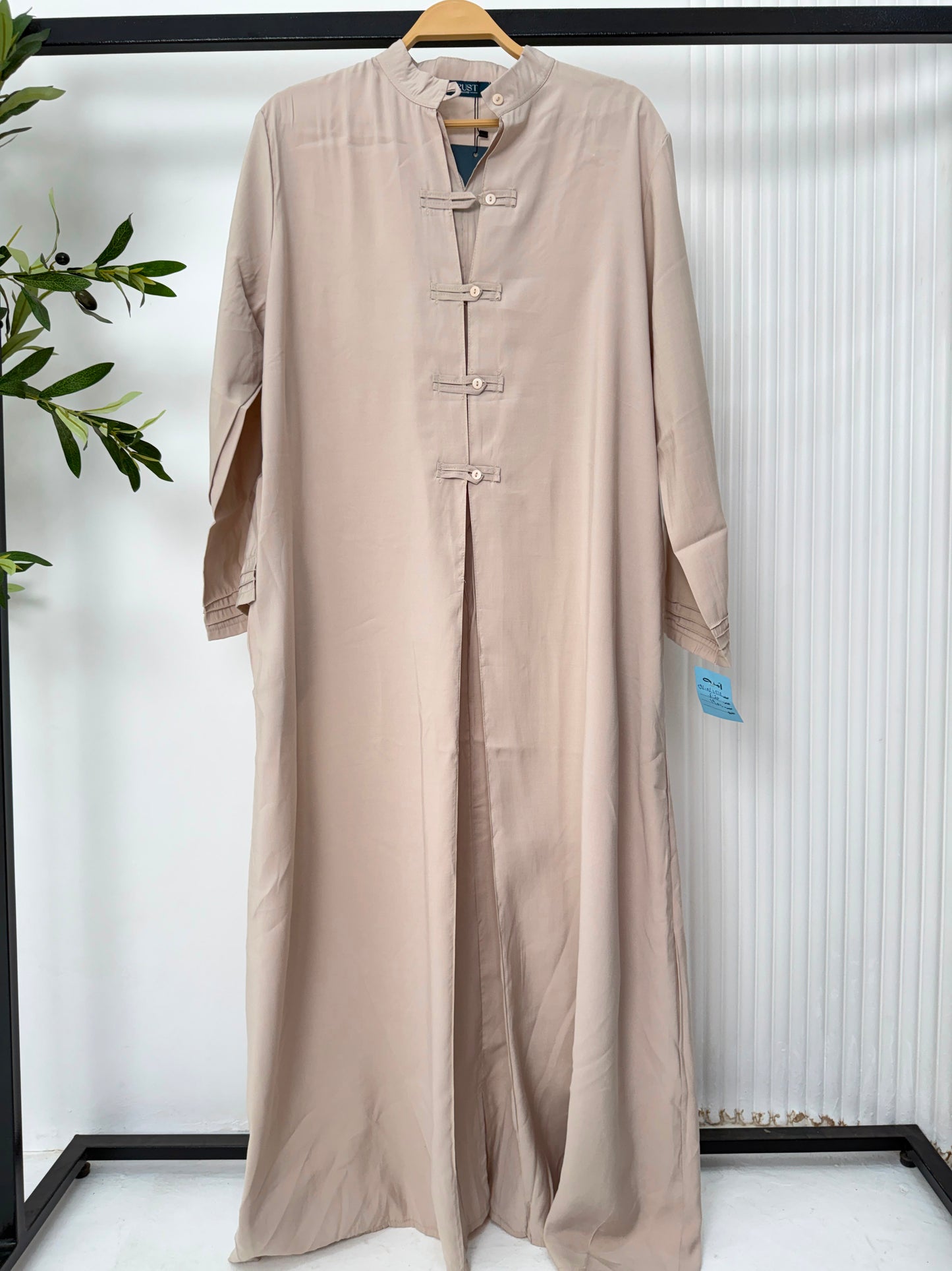 Amenaa modest Tencel dress in a flowing, lightweight fabric with a simple, elegant design perfect for casual or formal wear.