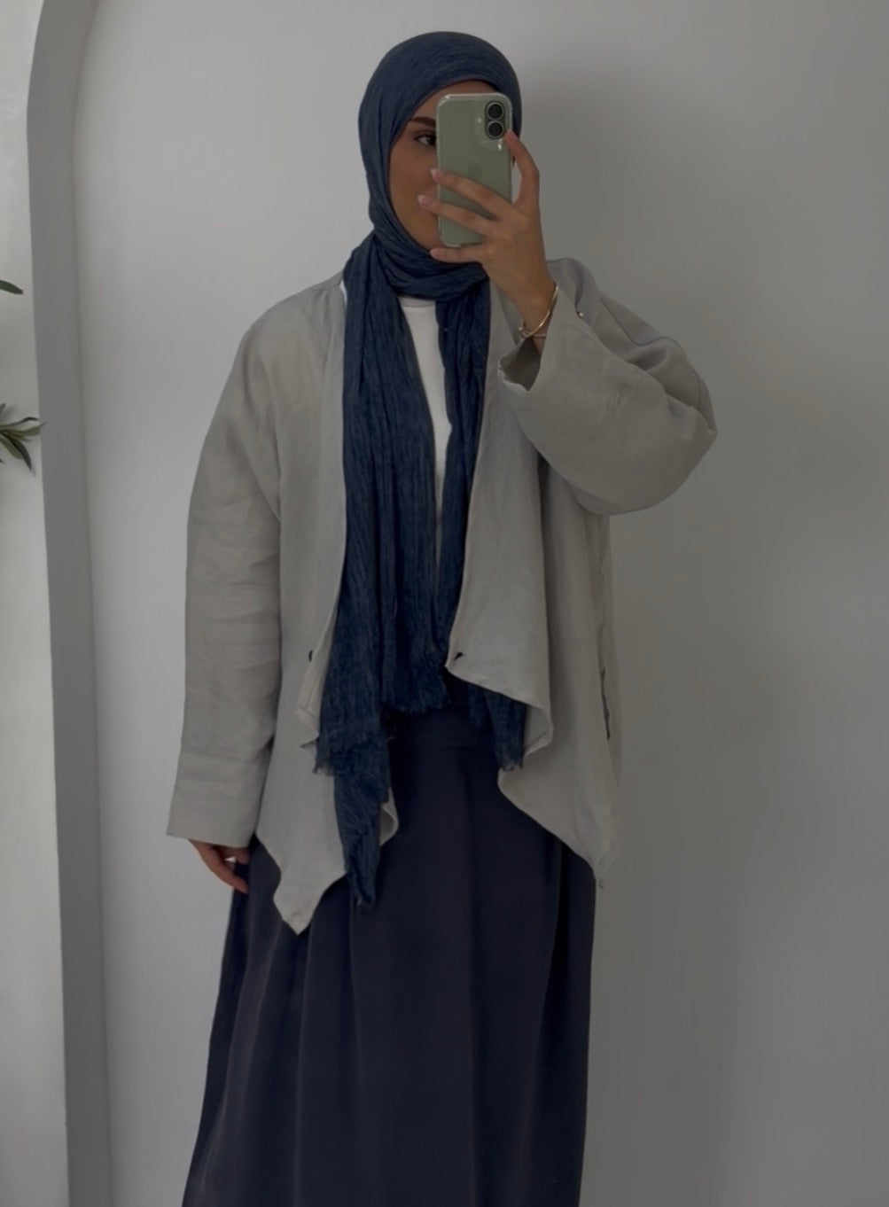 Linen Wrap Front Blouse