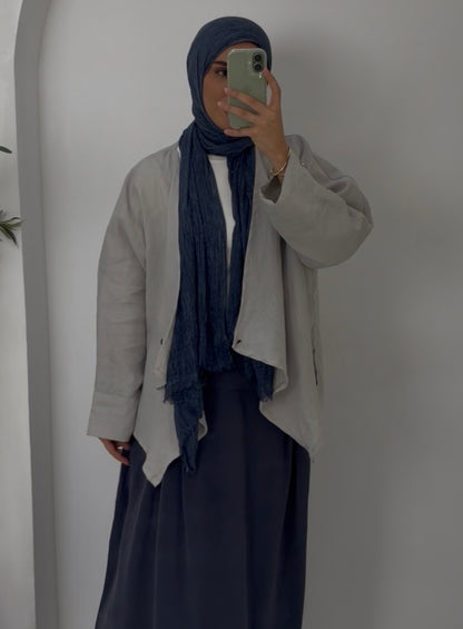 Linen Wrap Front Blouse