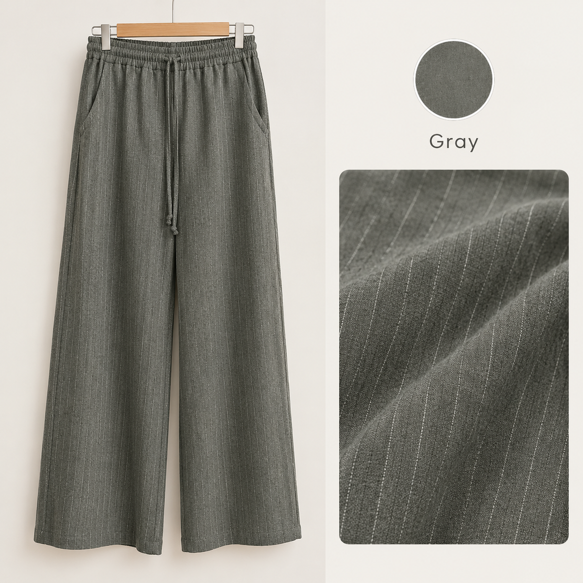 Winter Stripped Pants - Amenaa