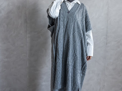 Knitted Poncho Set