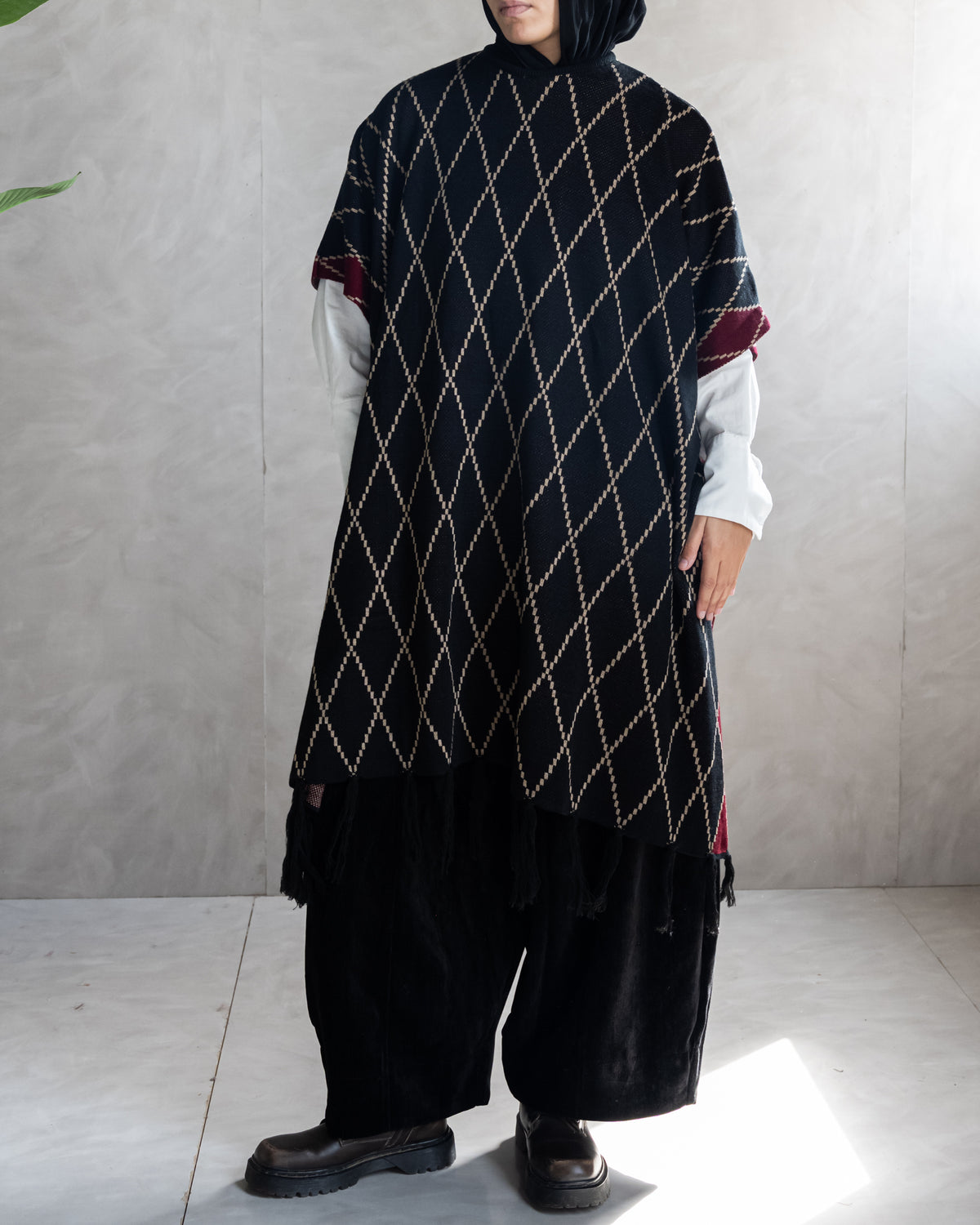 Fringe Knitted Poncho
