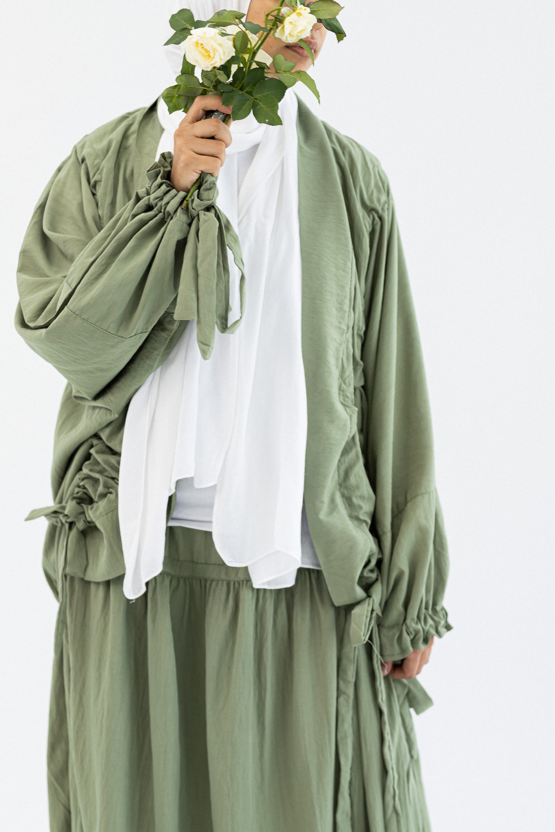 Amenaa flowy skirt set featuring a lightweight, airy fabric with a relaxed fit and stylish design, perfect for casual wear.