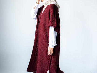 Knitted Poncho Set