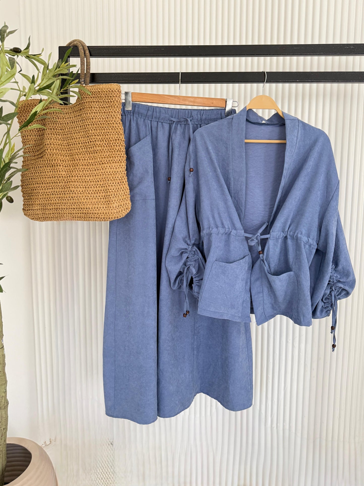 Amenaa modest skirt set with matching top, featuring elegant fabric and a stylish, modest design for everyday wear.