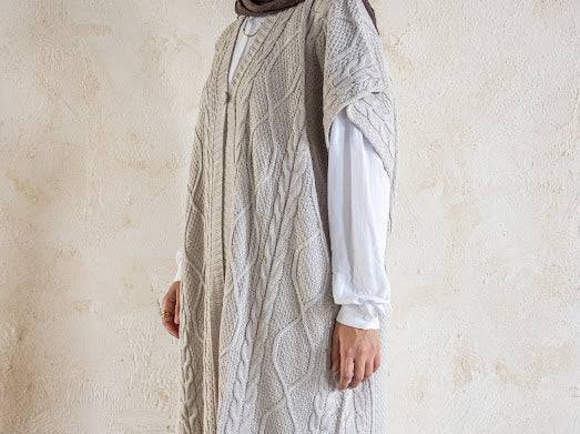 Knitted Poncho Set