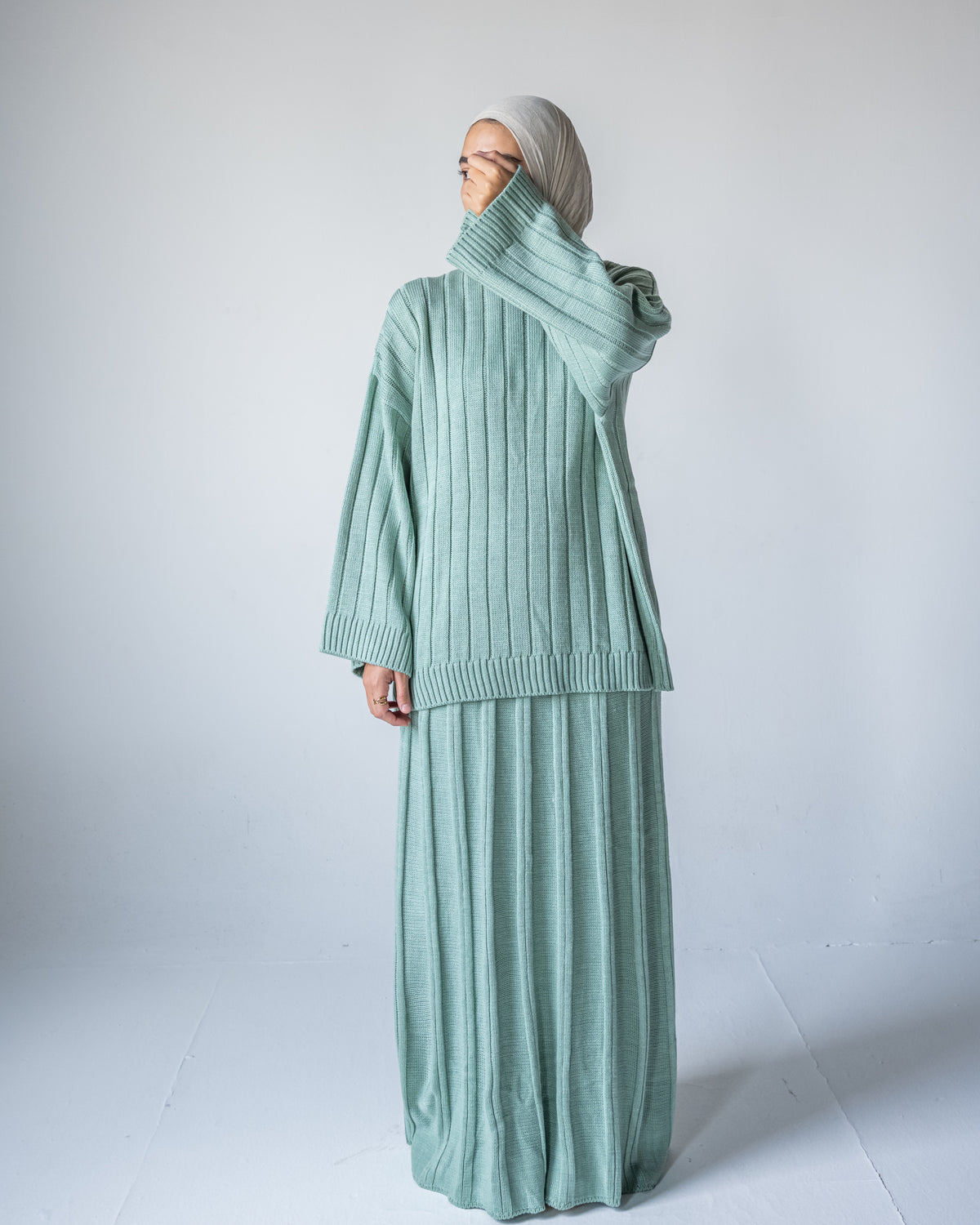 Knitted Skirt Set