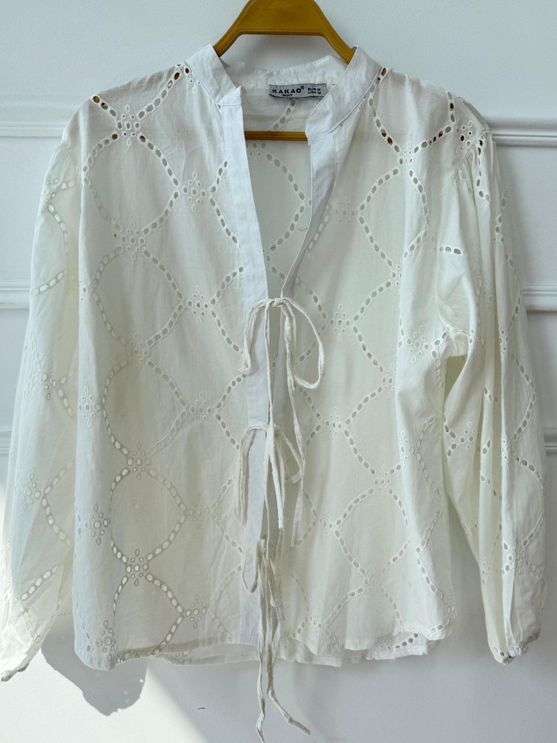 Amenaa Summer Rokama Tie Blouse 24/11/1, stylish lightweight blouse with tie detail, ideal for warm-weather fashion.