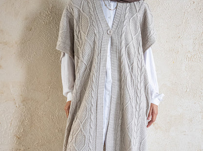 Knitted Poncho Set