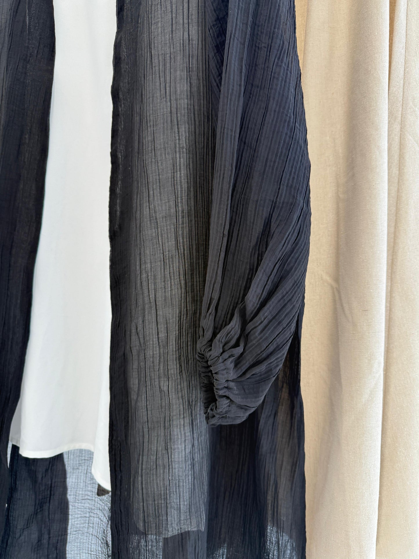 Amenaa crushed kimono in soft fabric with a relaxed fit, featuring a stylish design and subtle texture, perfect for casual wear.