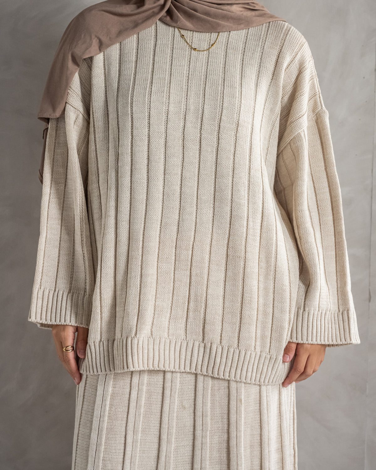 Knitted Skirt Set