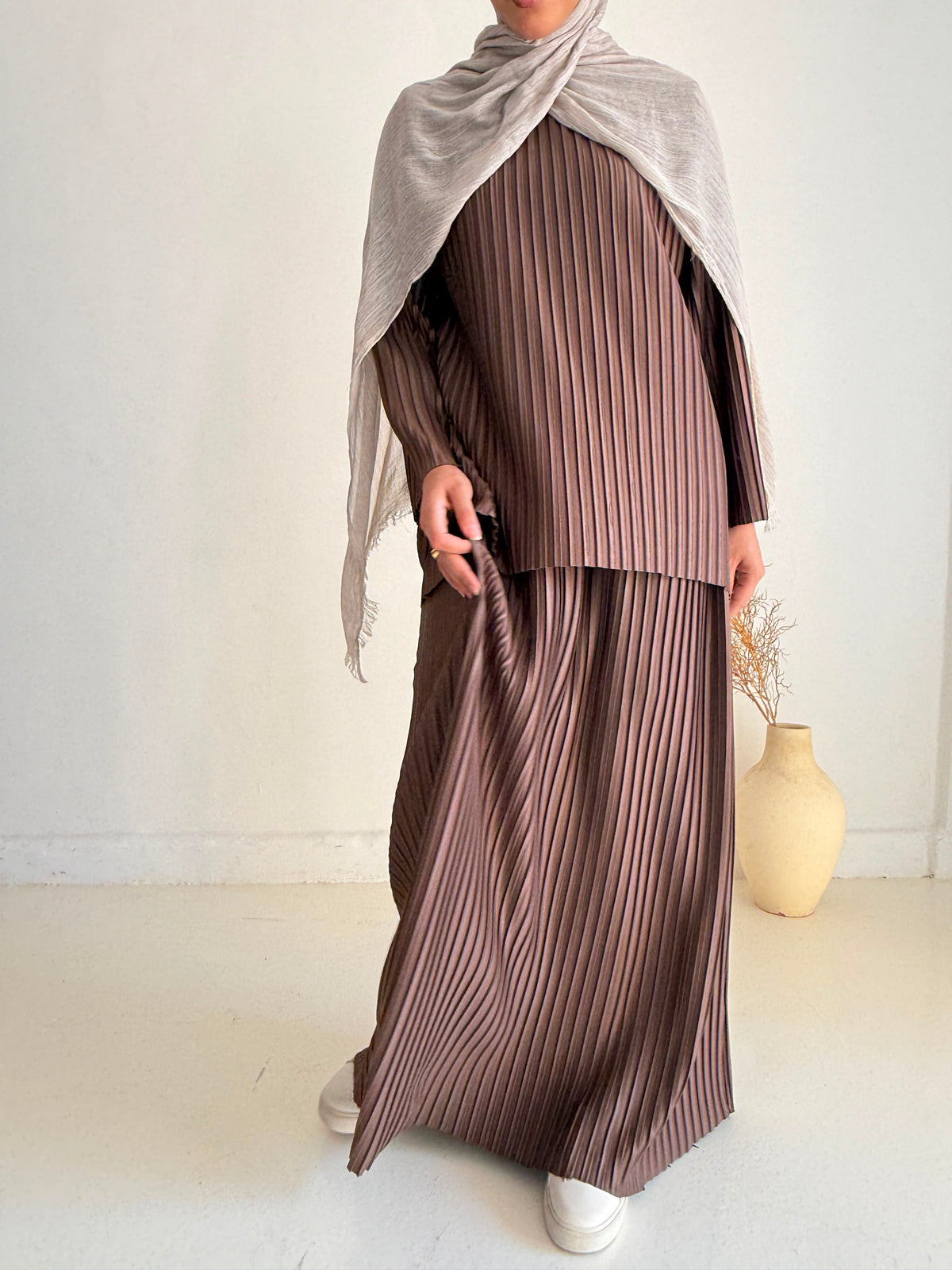 Pleated Skirt Set