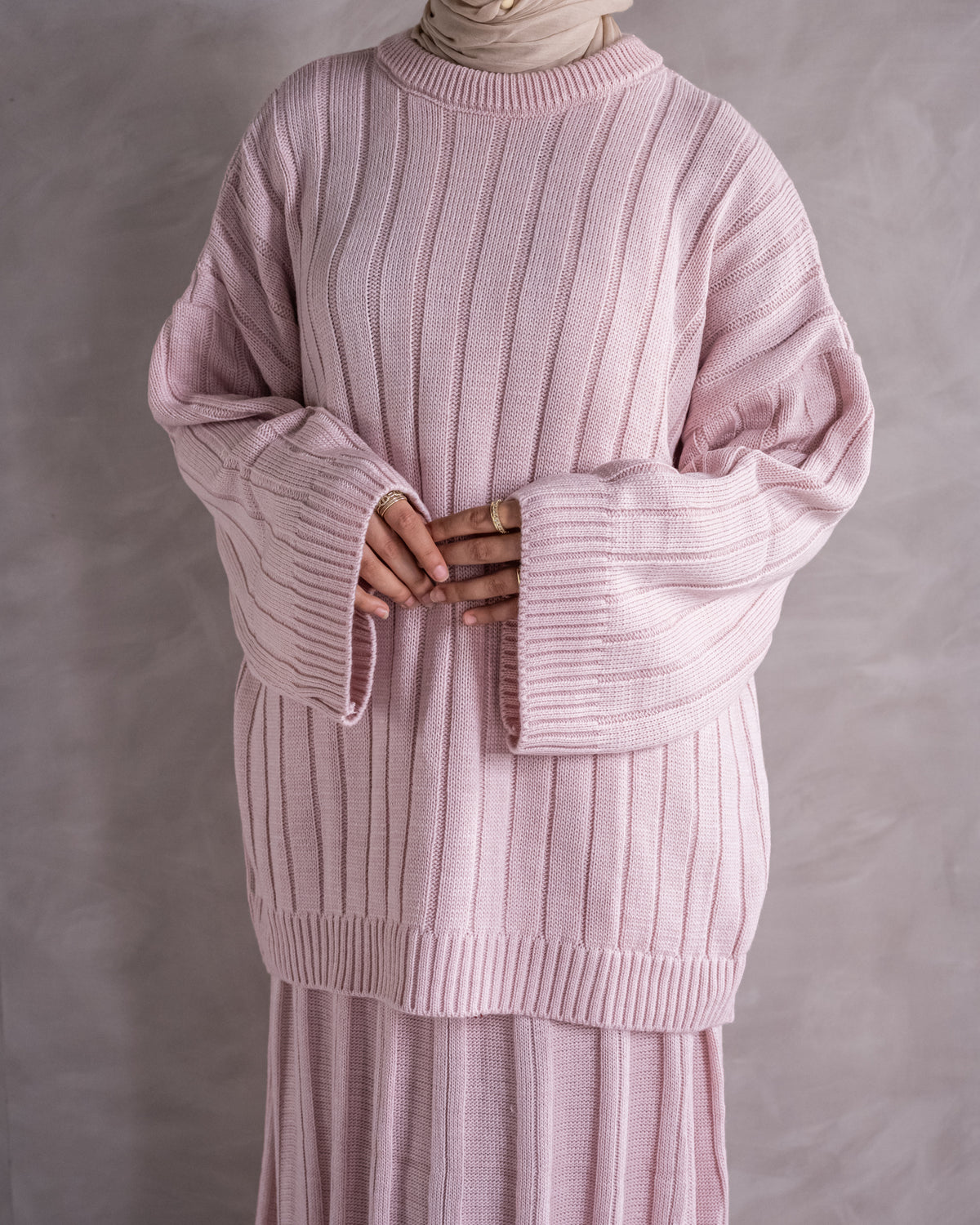 Knitted Skirt Set