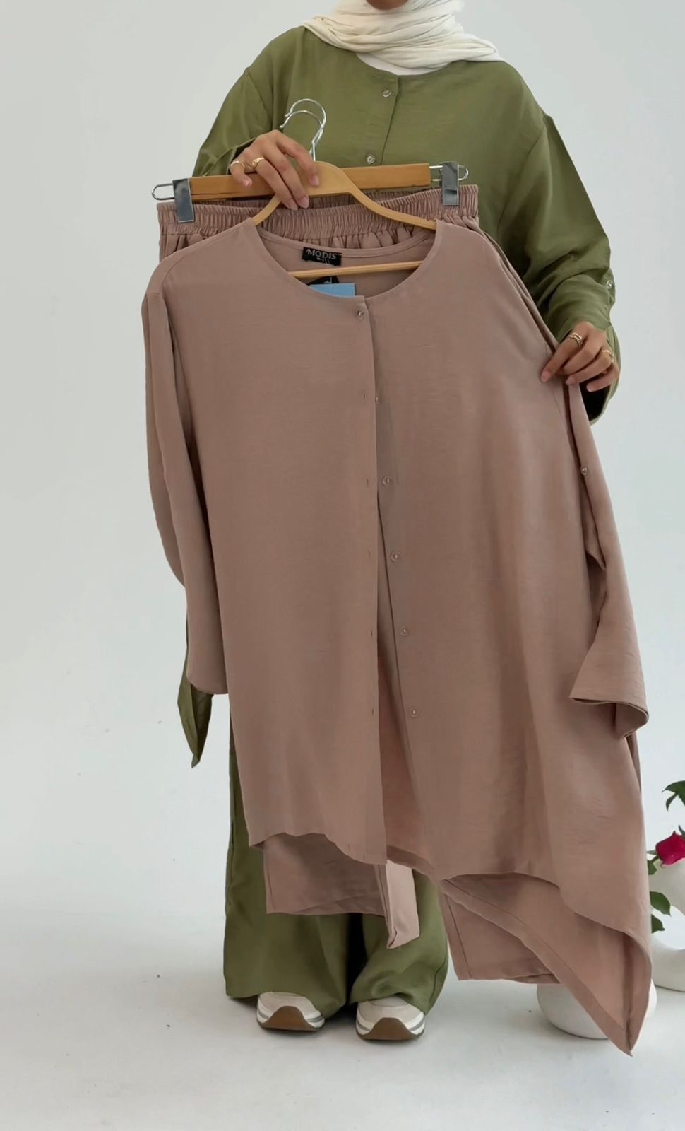 Amenaa Modest Set 1/12/13 featuring a stylish modest outfit displayed on a model, emphasizing elegant design and fabric details.