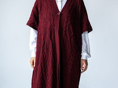 Knitted Poncho Set