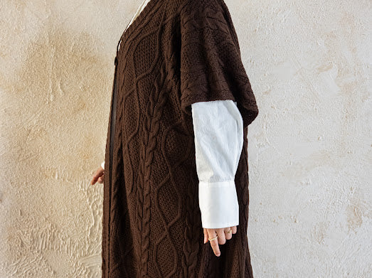 Knitted Poncho Set