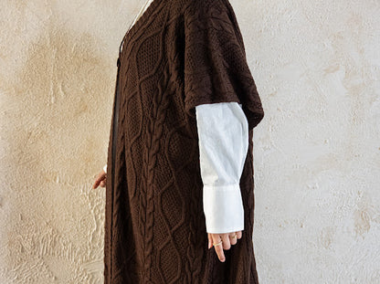 Knitted Poncho Set