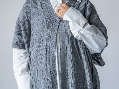 Knitted Poncho Set